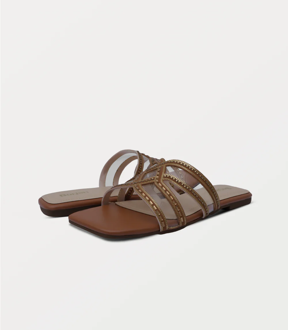 Women Slipper-TAN - Image 3