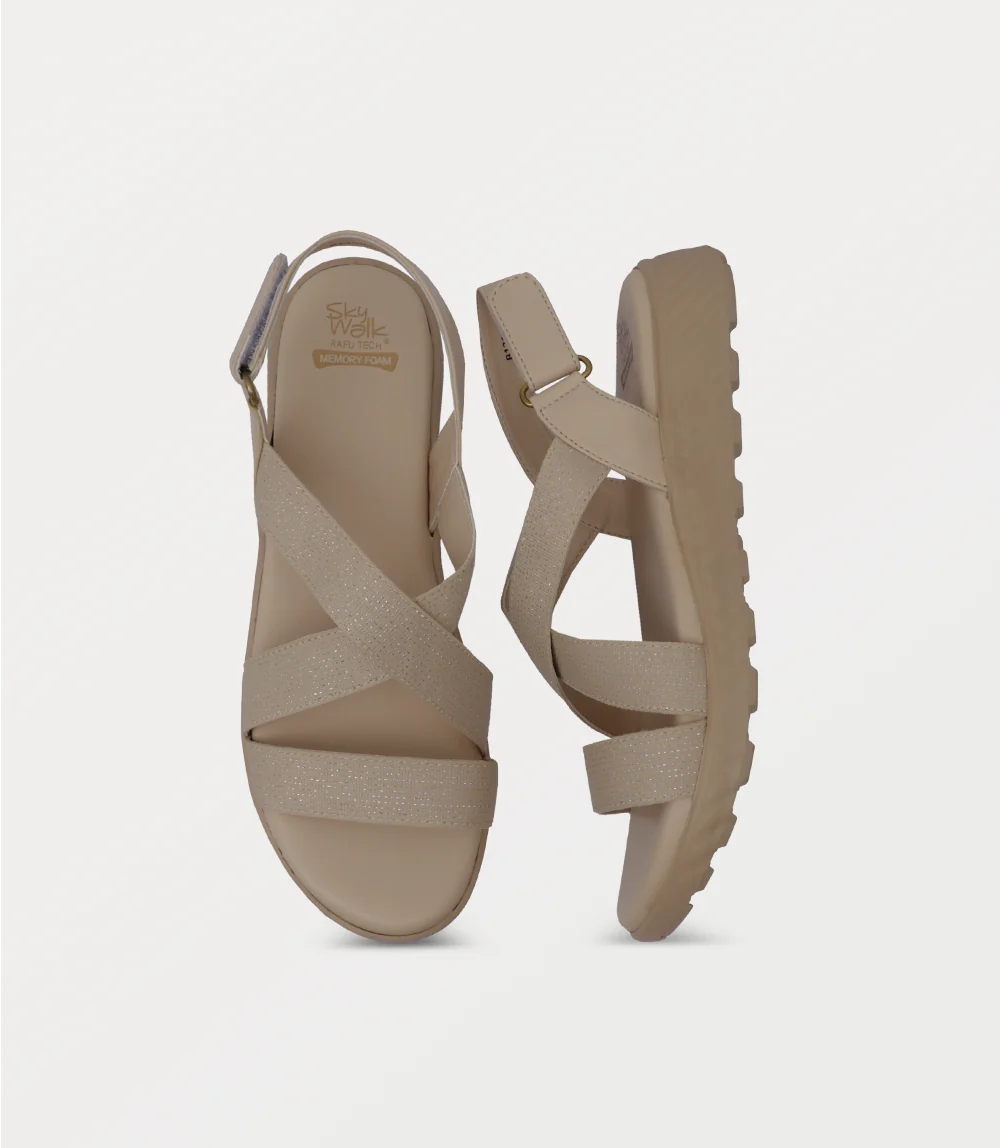 Women Comfort Sandal-BEIGE - Image 4