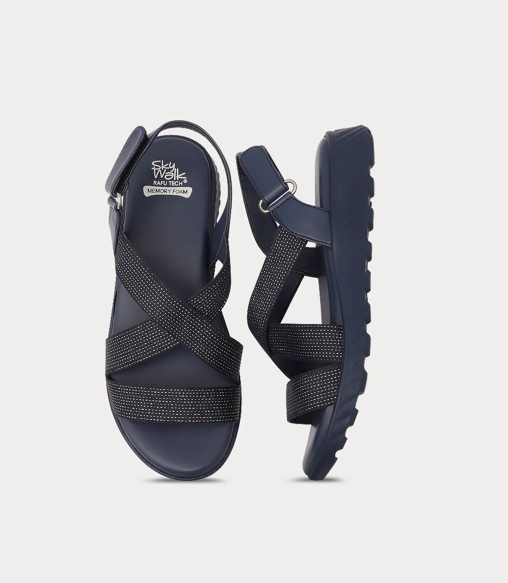 Women Comfort Sandal-NAVY - Image 4