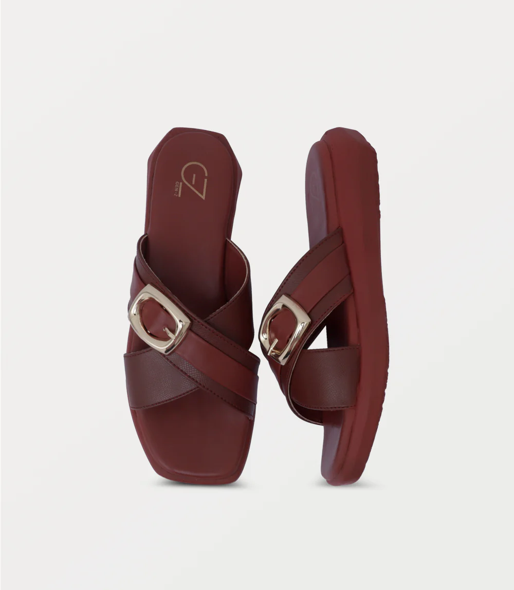 Women Comfort Slipper-MAROON - Image 4