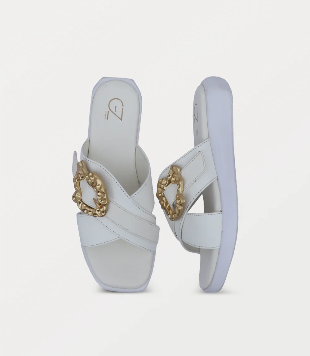 Women Comfort Slipper-WHITE - Image 4