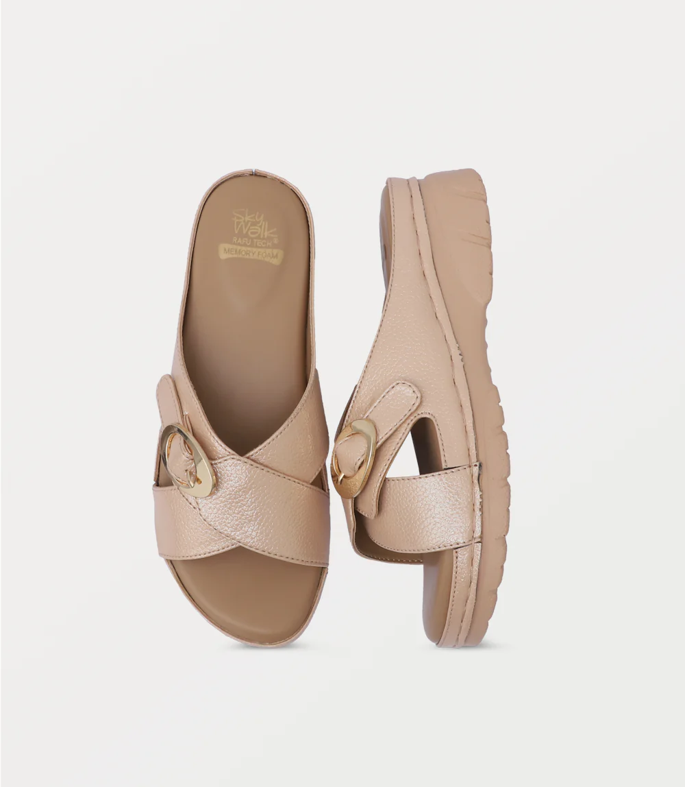 Women Comfort Slipper-BEIGE - Image 4