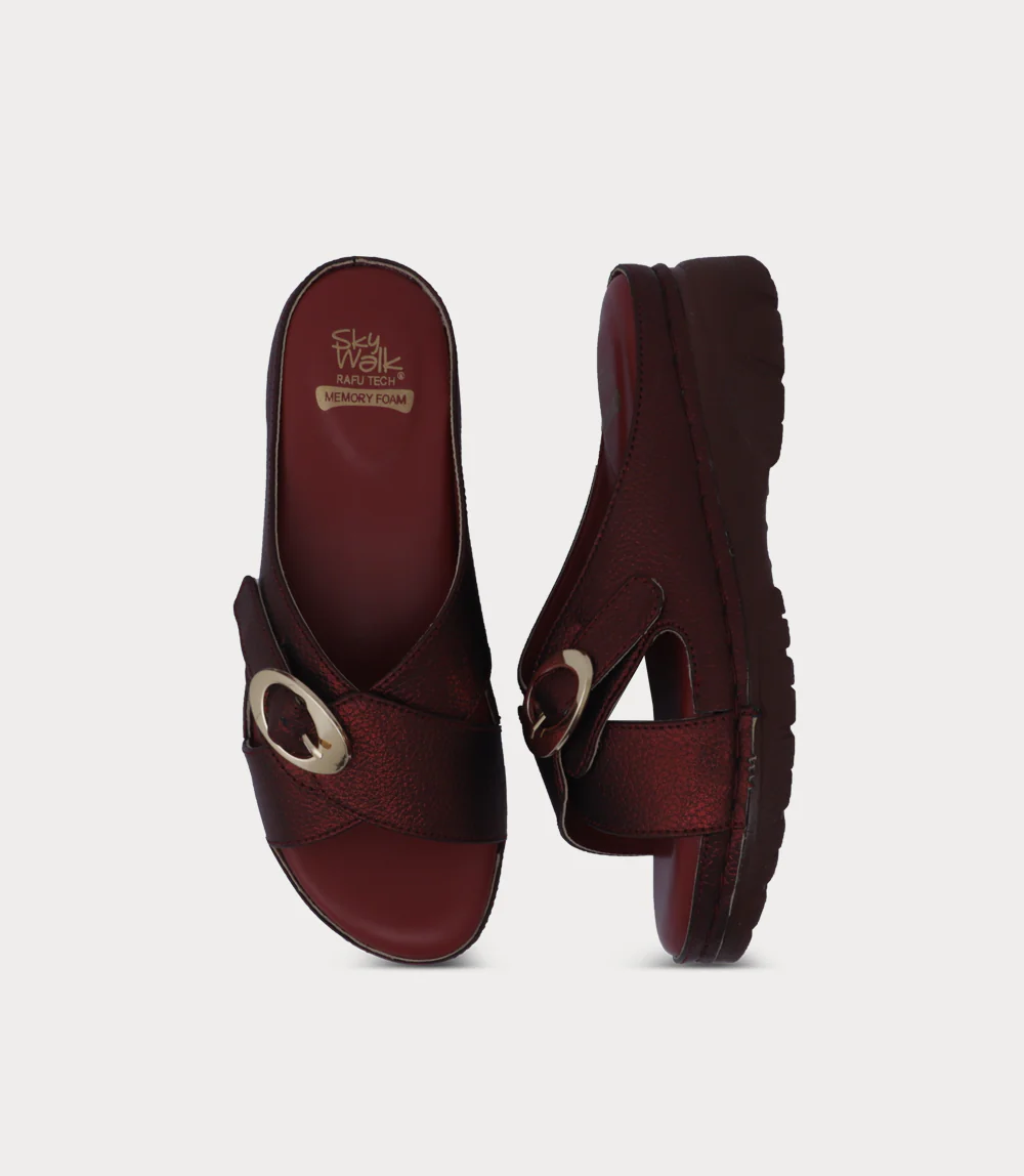 Women Comfort Slipper-MAROON - Image 4