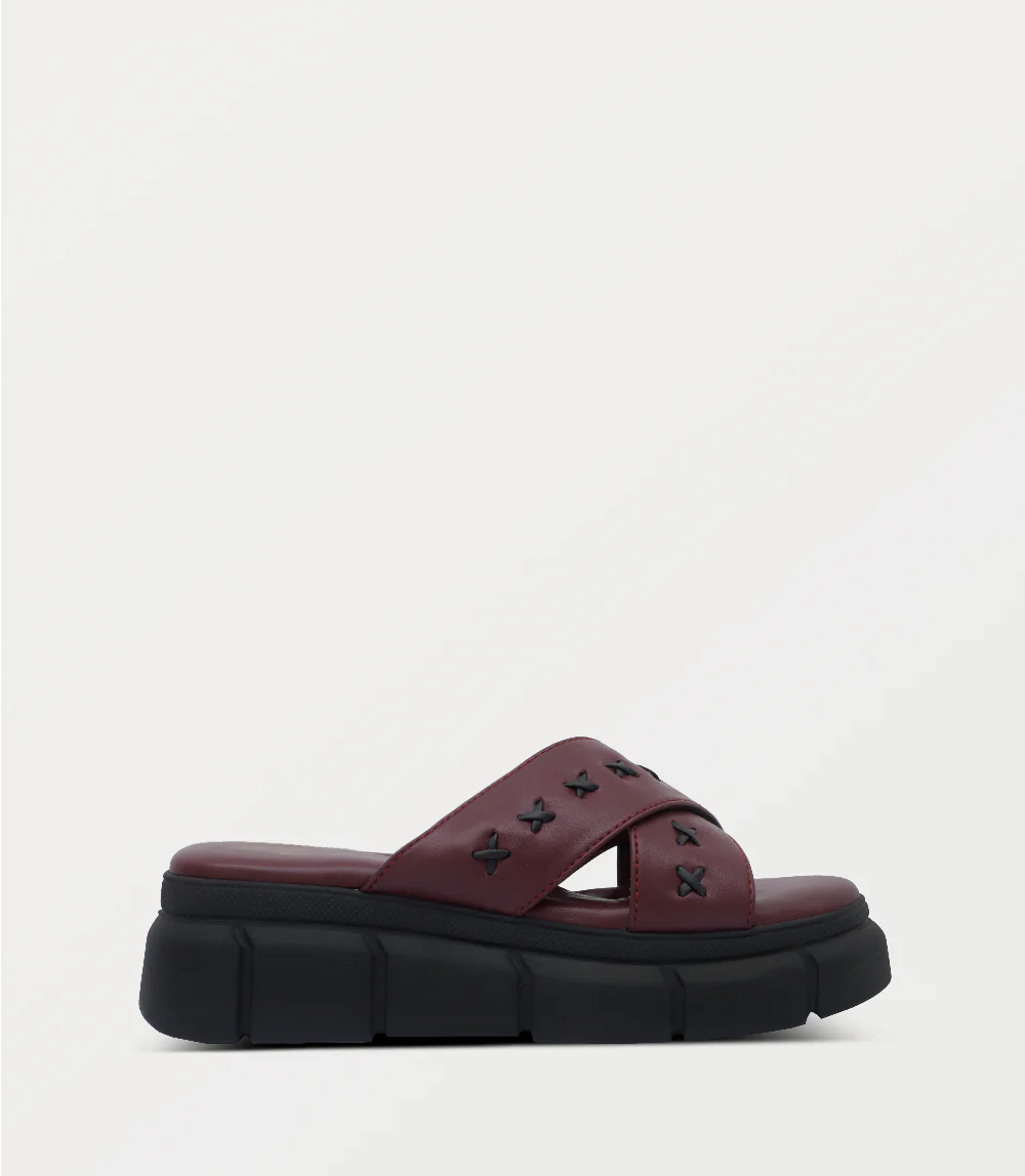 Women Platform Slipper-MAROON