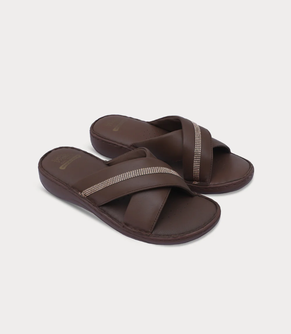 Women Comfort Slipper-BROWN - Image 2