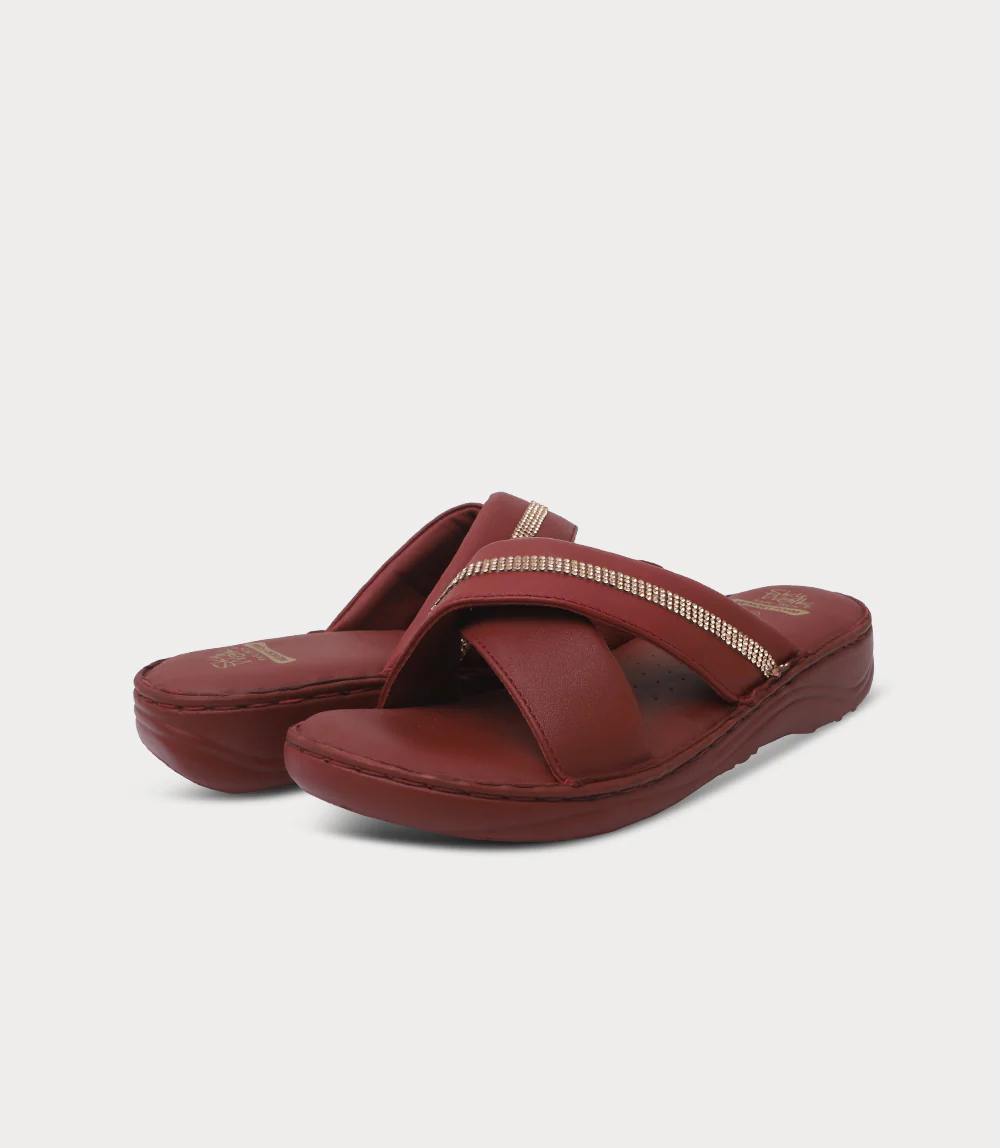 Women Comfort Slipper-MAROON - Image 3