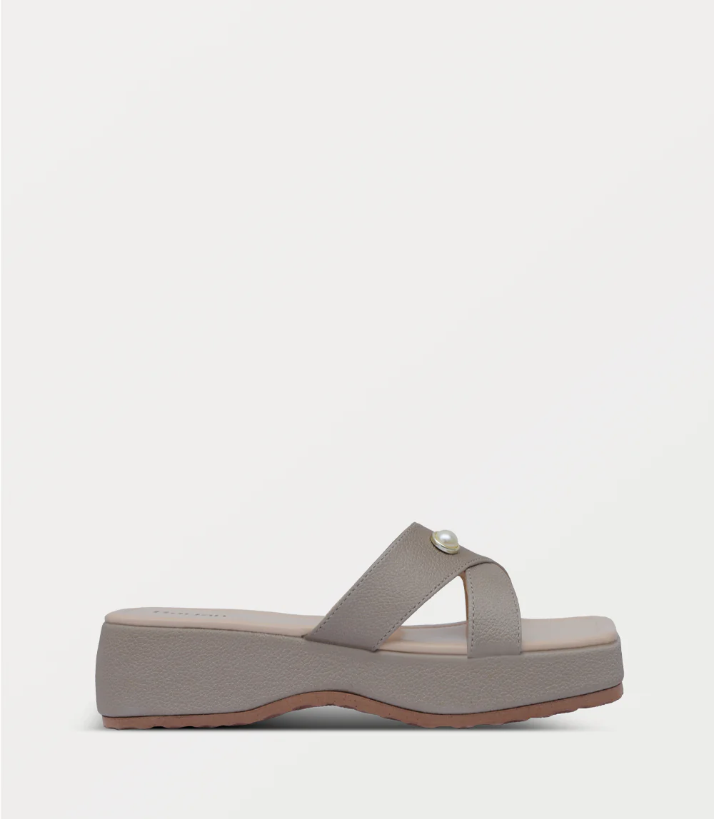 Women Platform Slipper-BRONZE