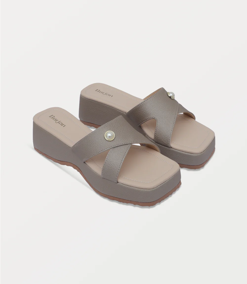 Women Platform Slipper-BRONZE - Image 2