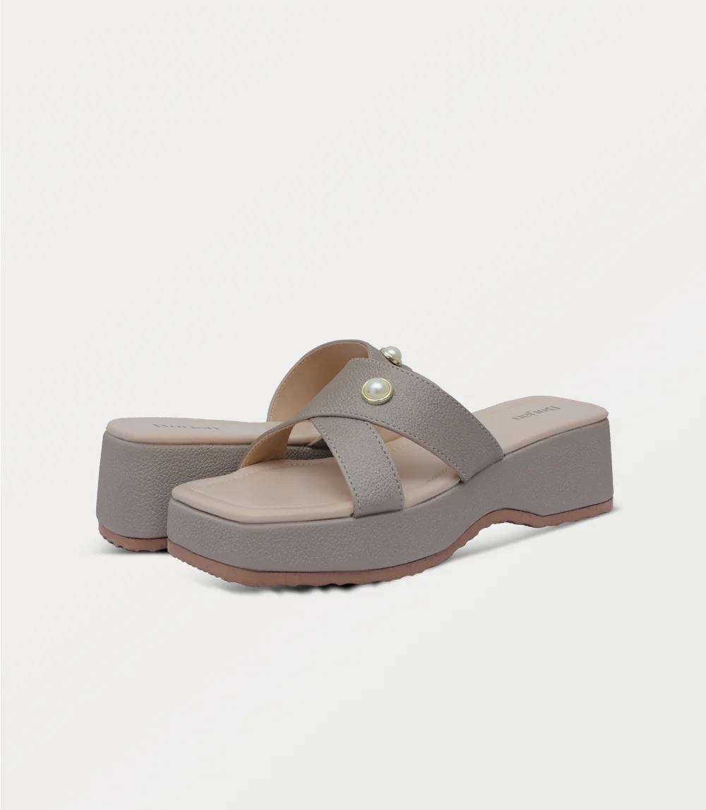 Women Platform Slipper-BRONZE - Image 3