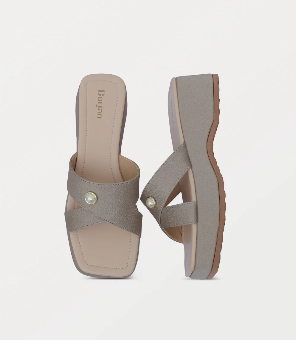 Women Platform Slipper-BRONZE - Image 4