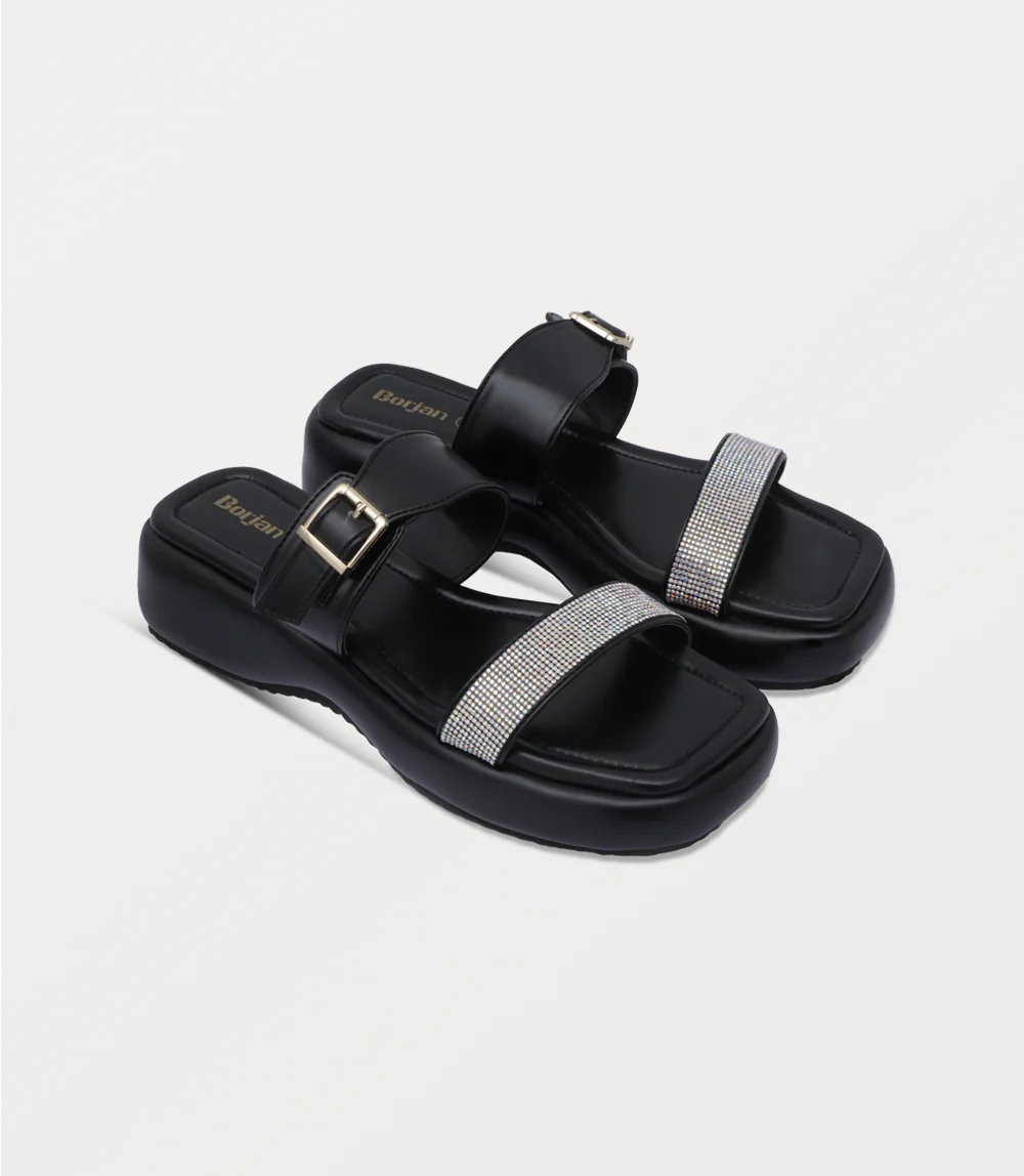 Women Platform Slipper-BLACK - Image 2