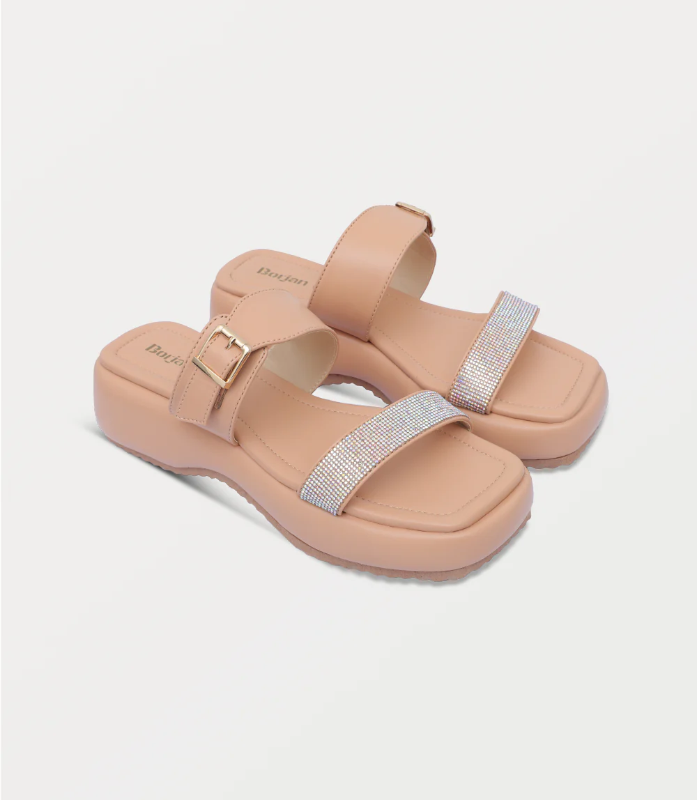Women Platform Slipper-PEACH - Image 2