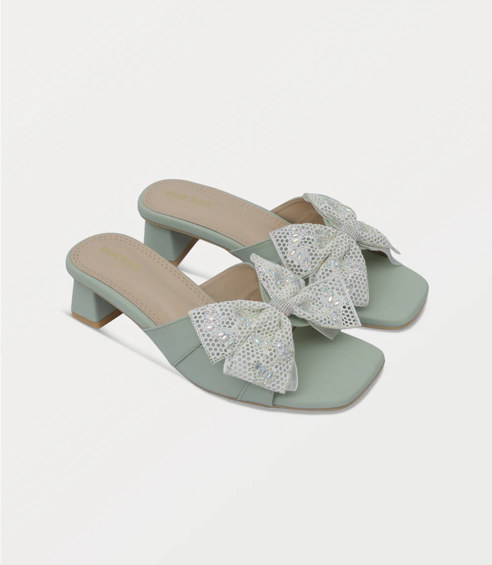 Women Slipper Heels-MINT - Image 2