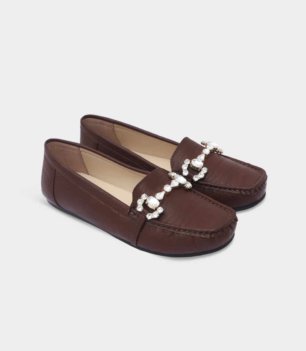 Women Moccasin-BROWN - Image 2