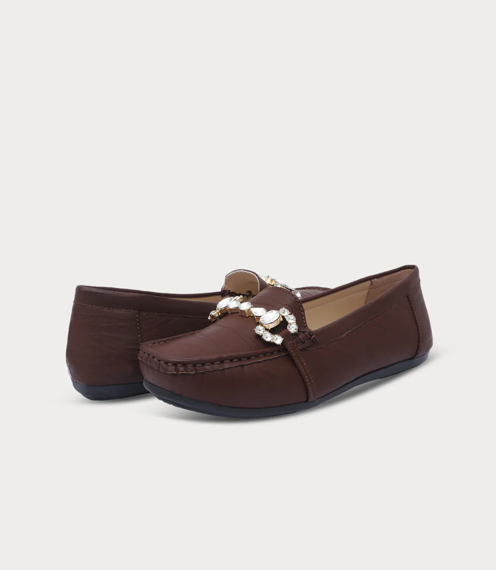 Women Moccasin-BROWN - Image 3