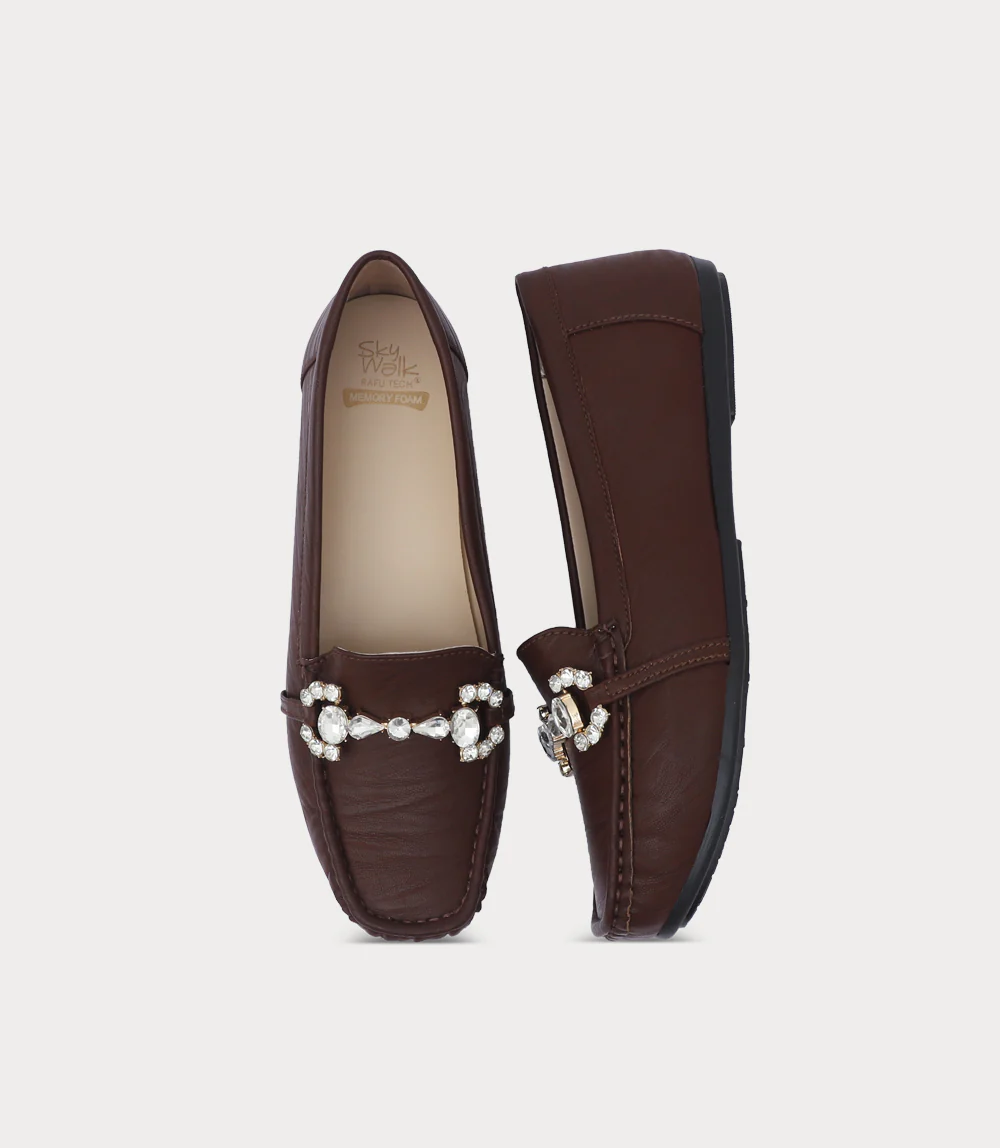 Women Moccasin-BROWN - Image 4