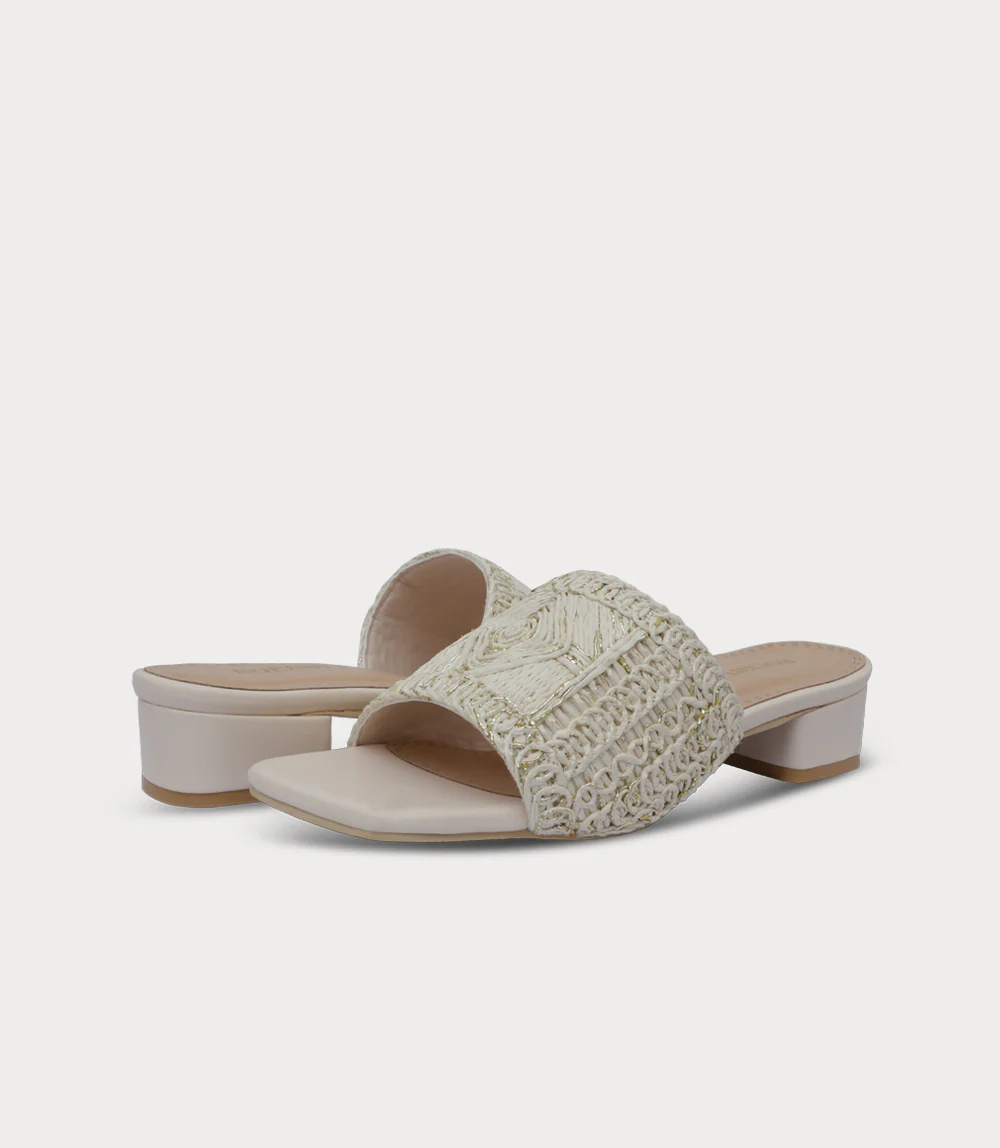 Women Slipper Heels-IVORY - Image 3