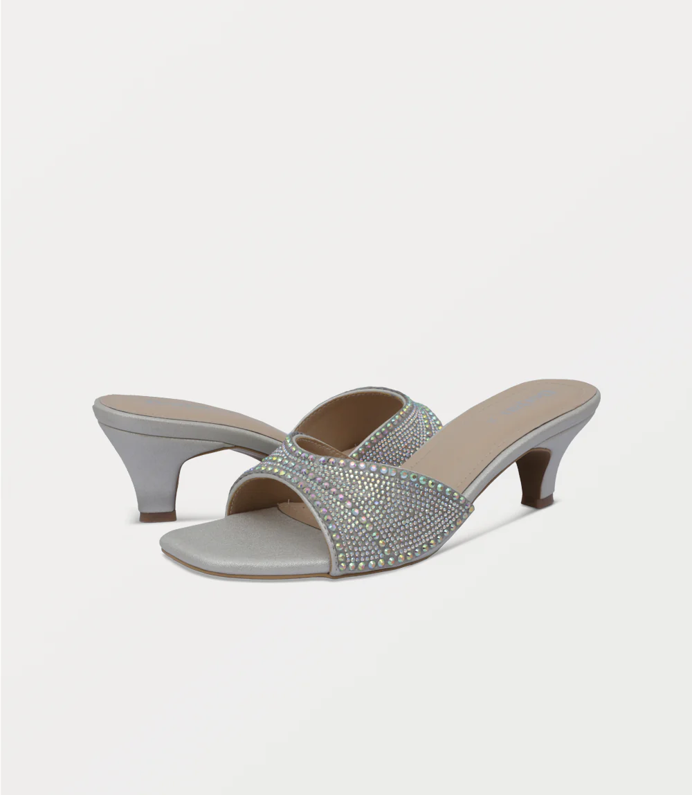 Women Slipper Heels-GOLDEN - Image 3