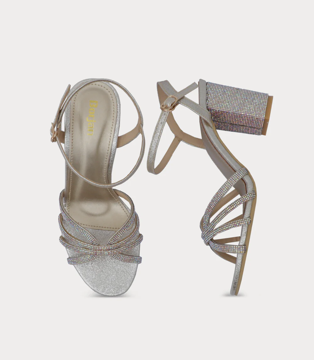Women Sandal Heels-GOLDEN - Image 4