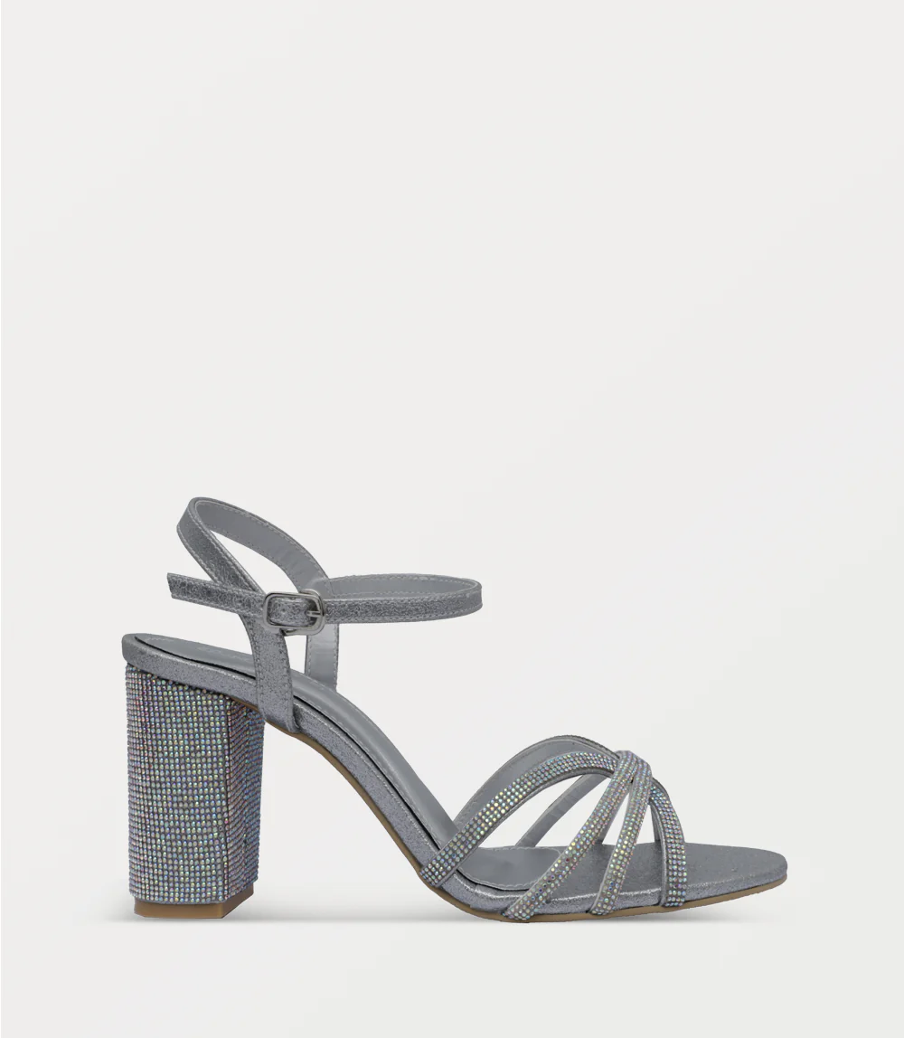 Women Sandal Heels-SILVER