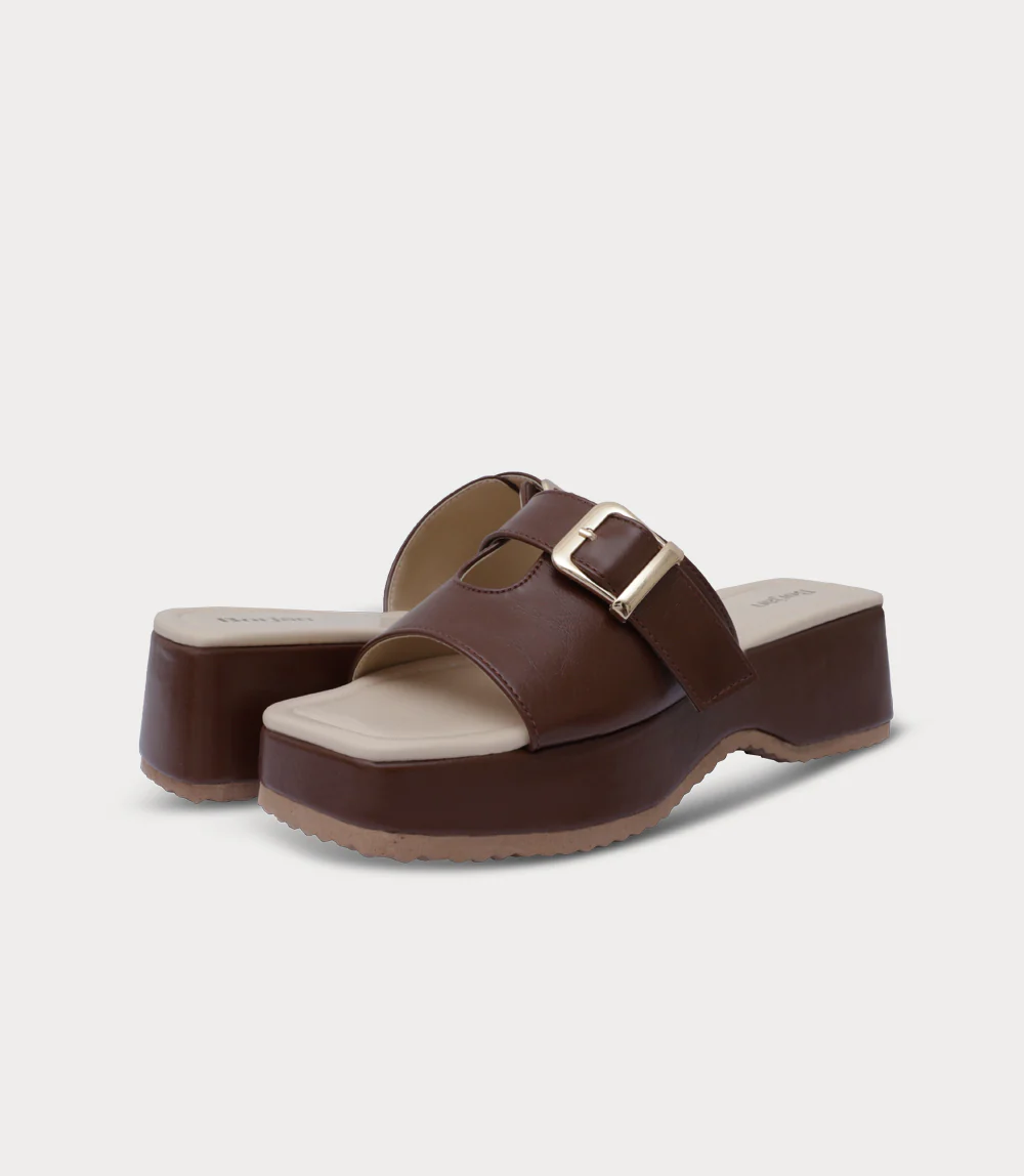 Women Platform Slipper-CHOC/BROW - Image 3