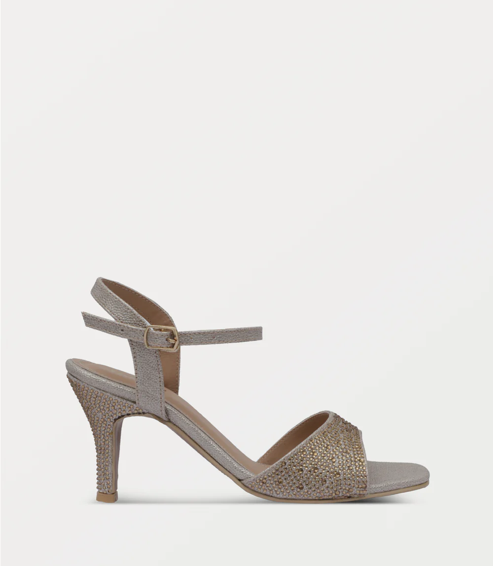 Women Sandal Heels-GOLDEN