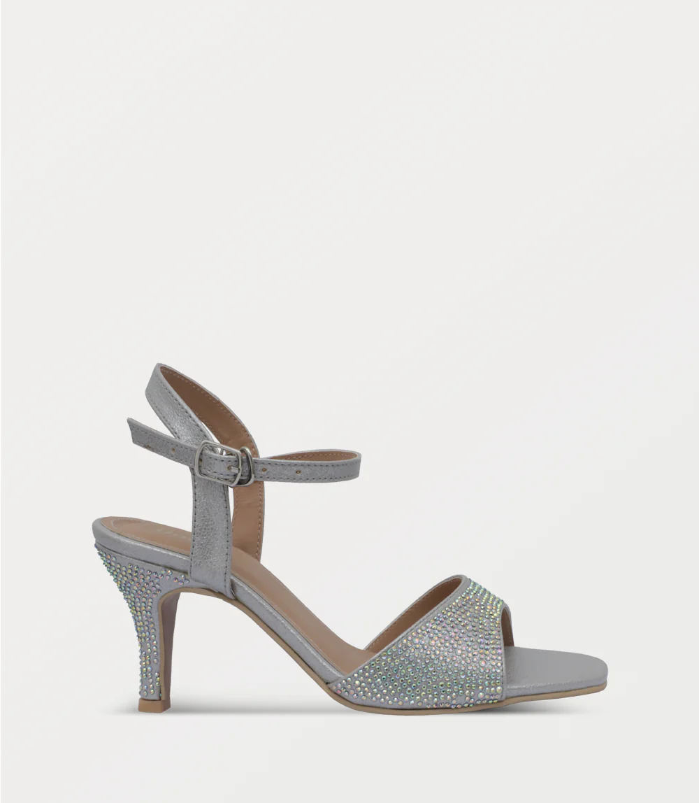 Women Sandal Heels-SILVER
