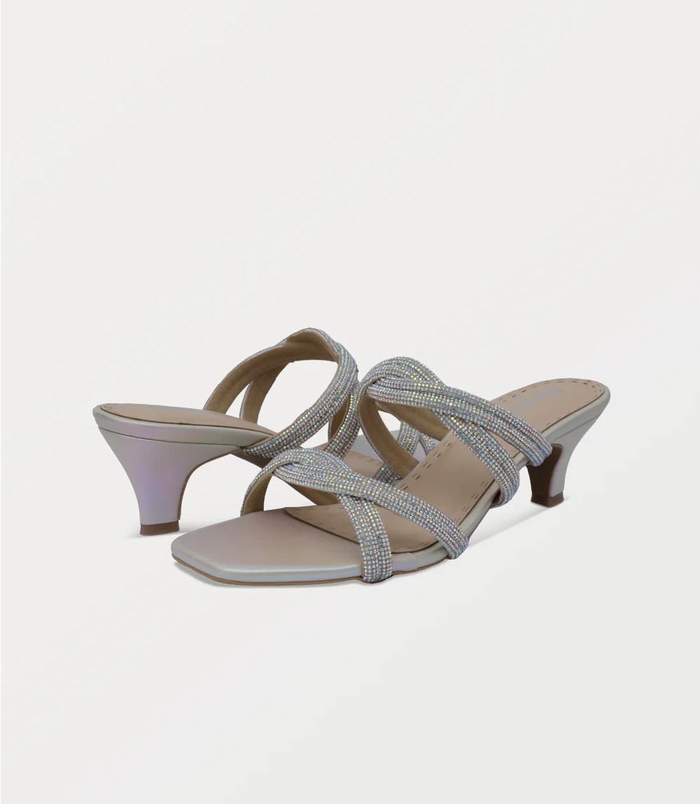 Women Slipper Heels-IVORY - Image 3