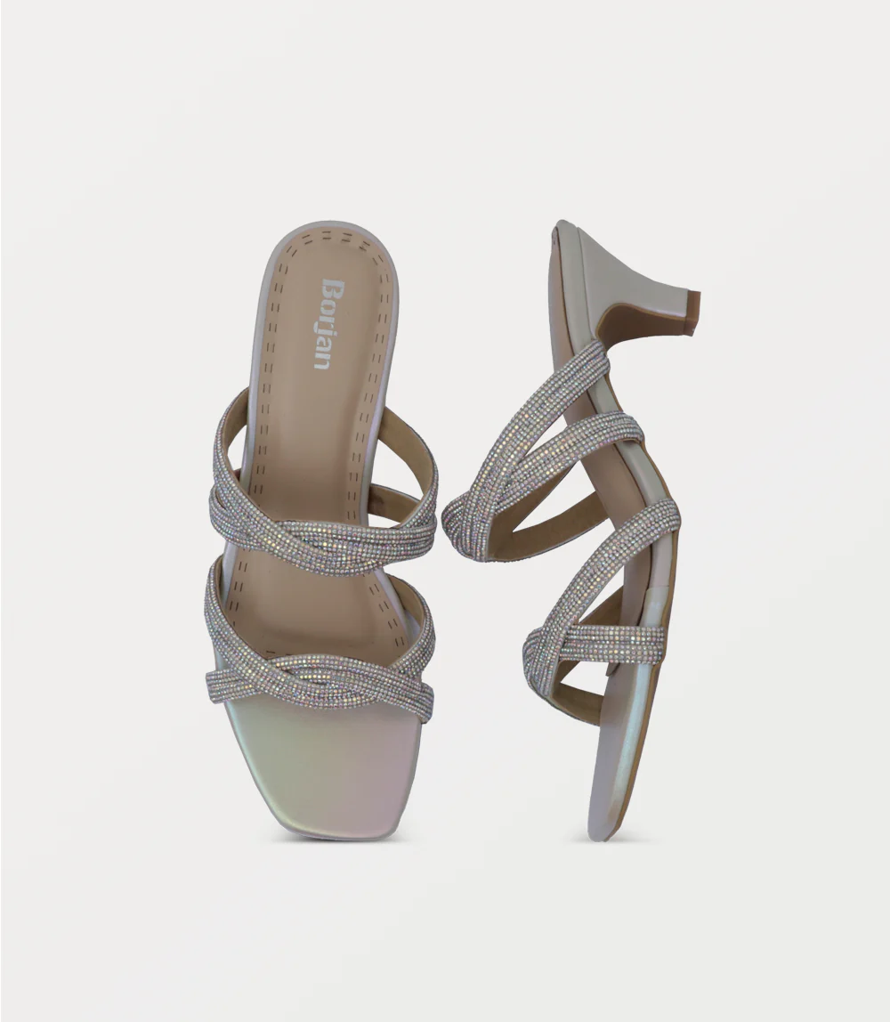 Women Slipper Heels-IVORY - Image 4
