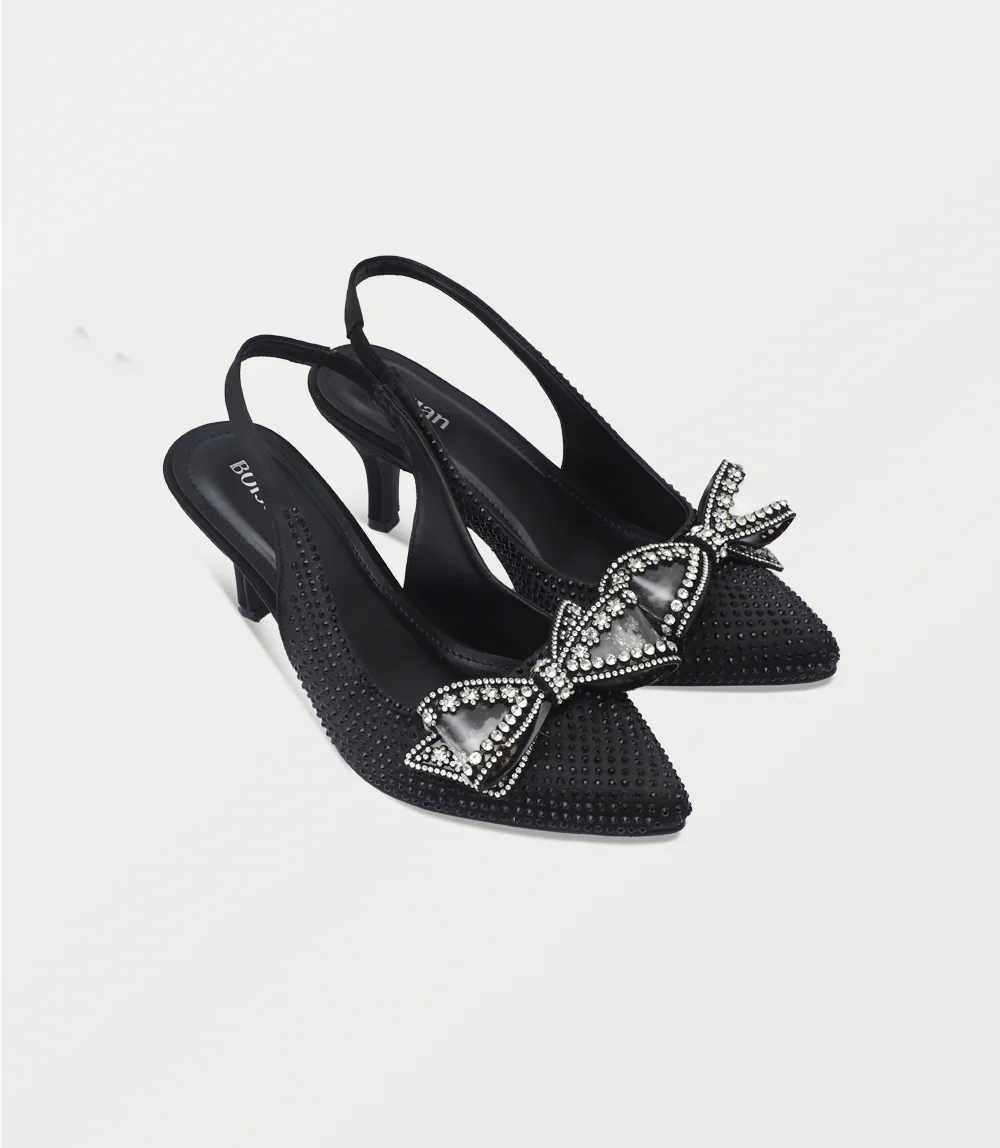 Women Sling Back-BLACK - Image 2