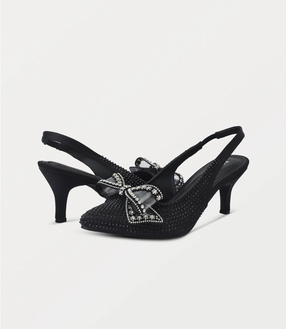 Women Sling Back-BLACK - Image 3