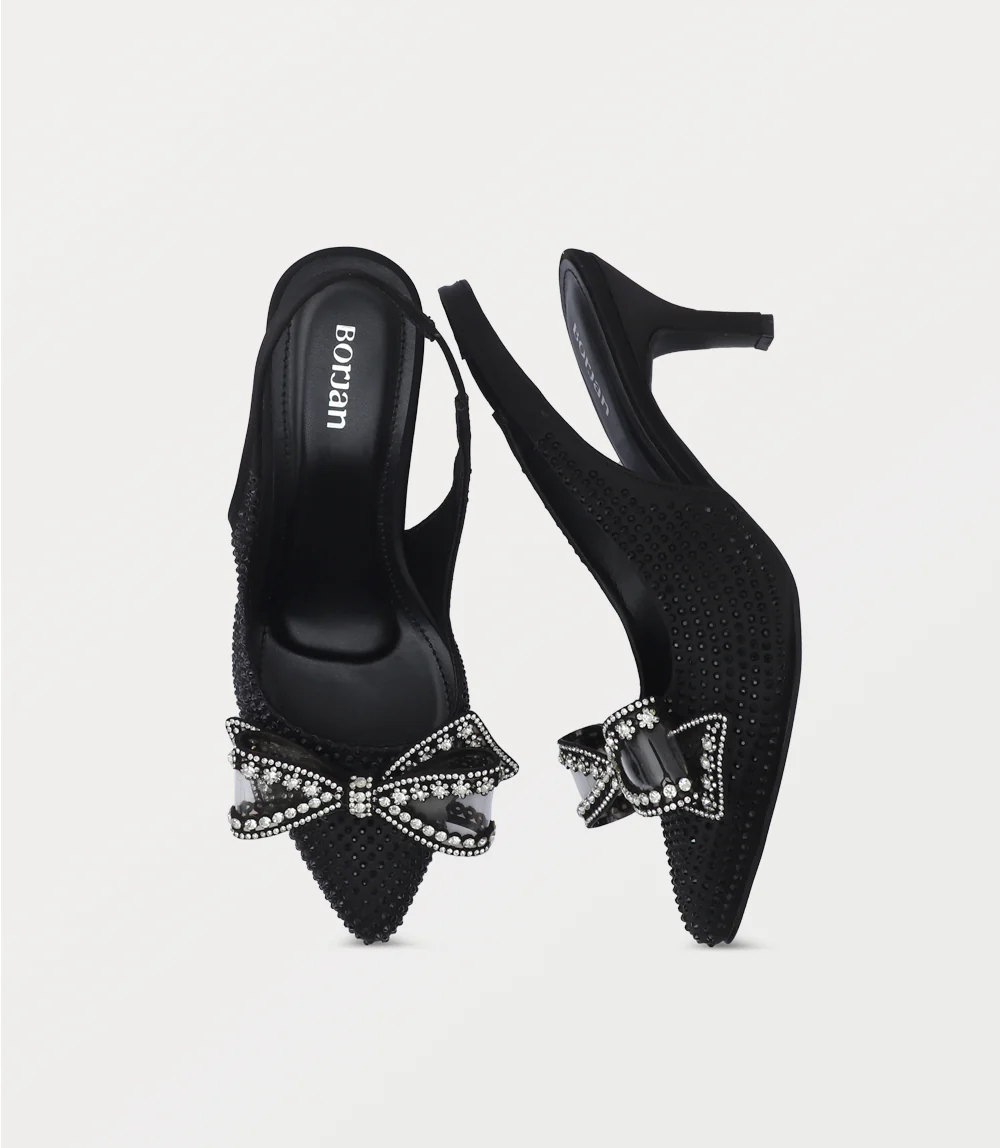 Women Sling Back-BLACK - Image 4