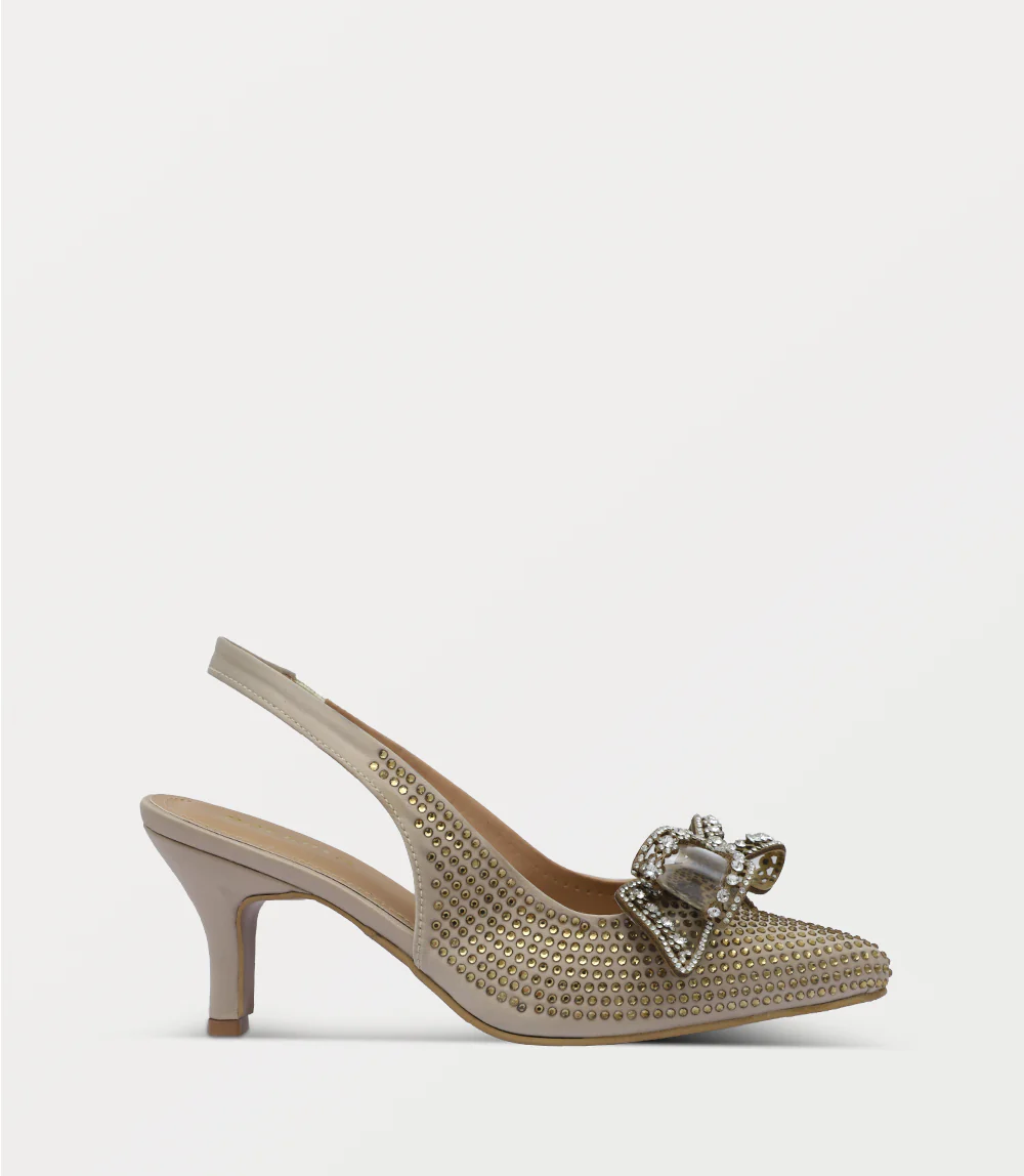 Women Sling Back-GOLDEN