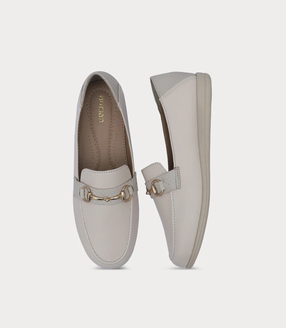 Women Moccasin-IVORY - Image 4