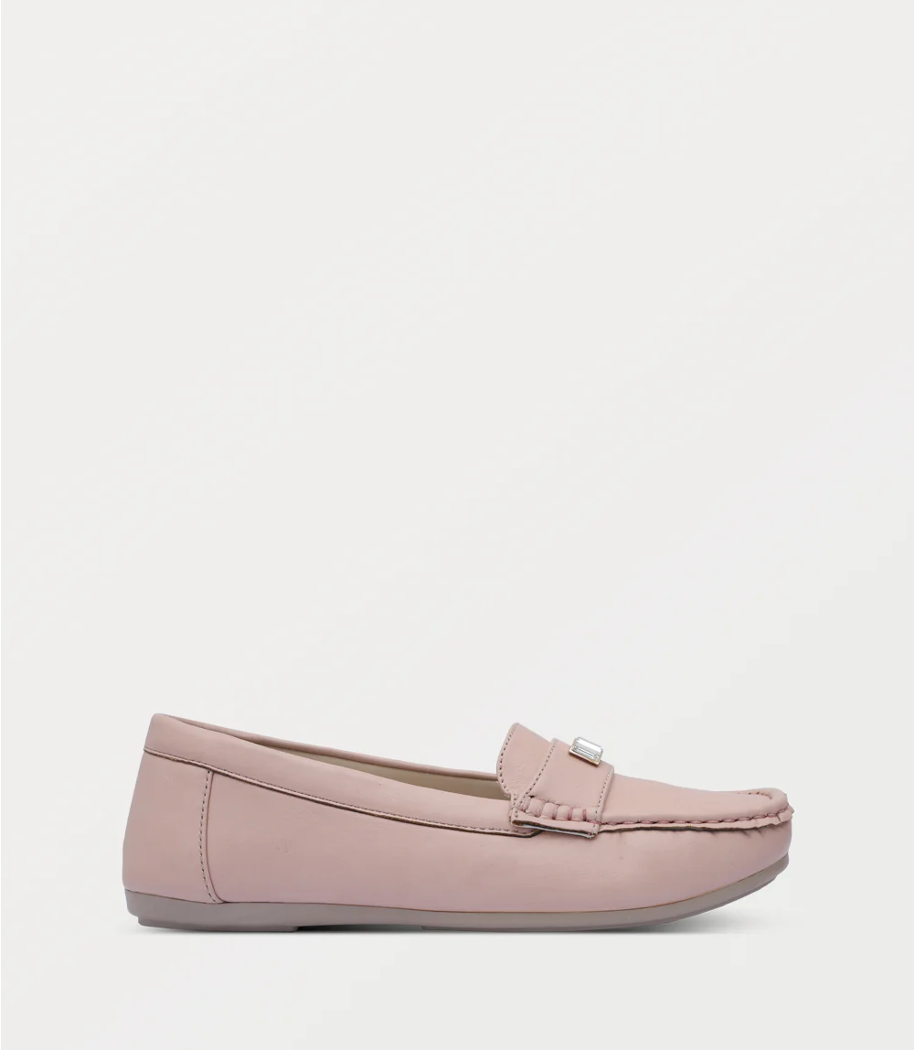 Women Moccasin-BABY PINK