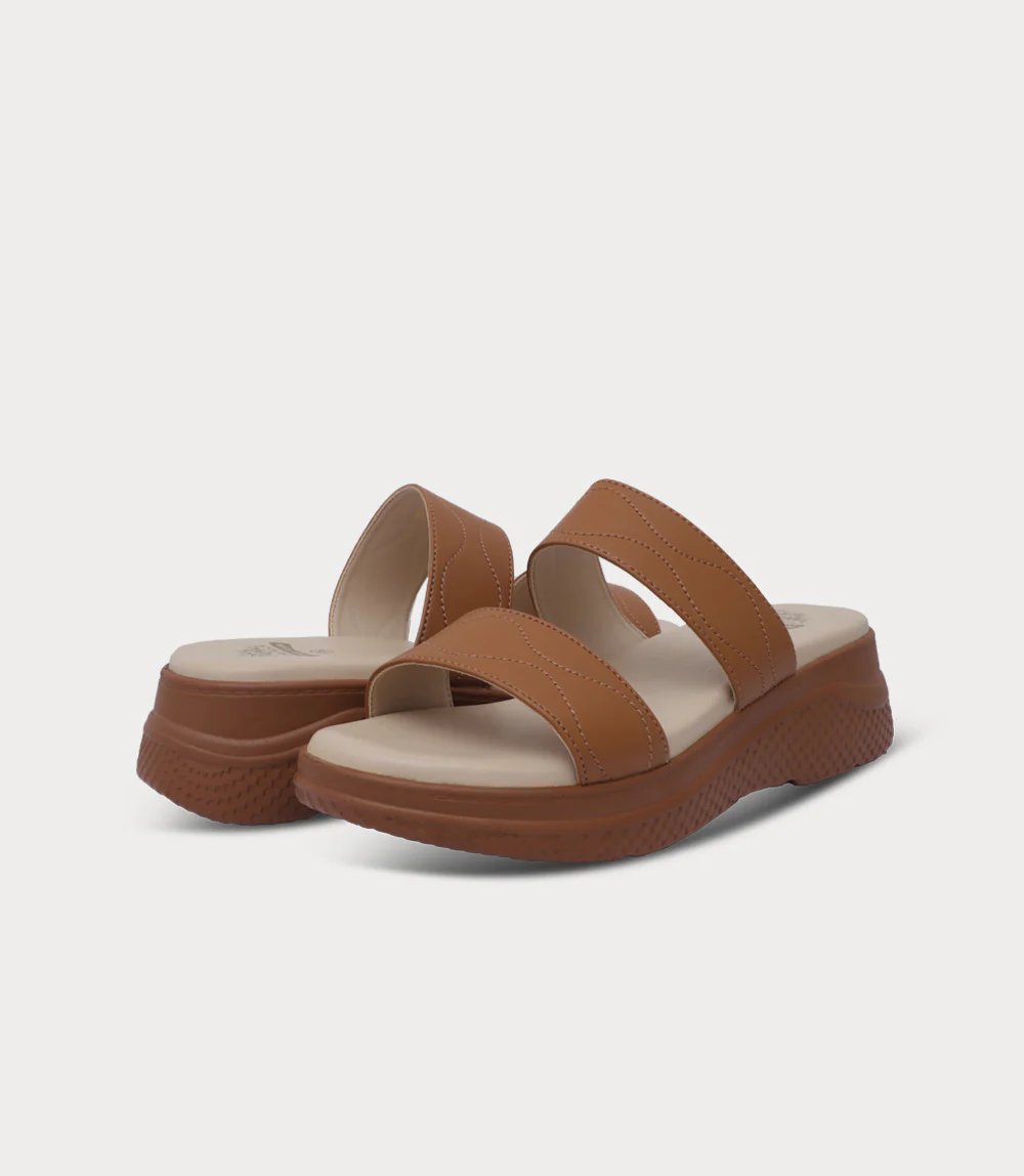Women Comfort Slipper-TAN - Image 3