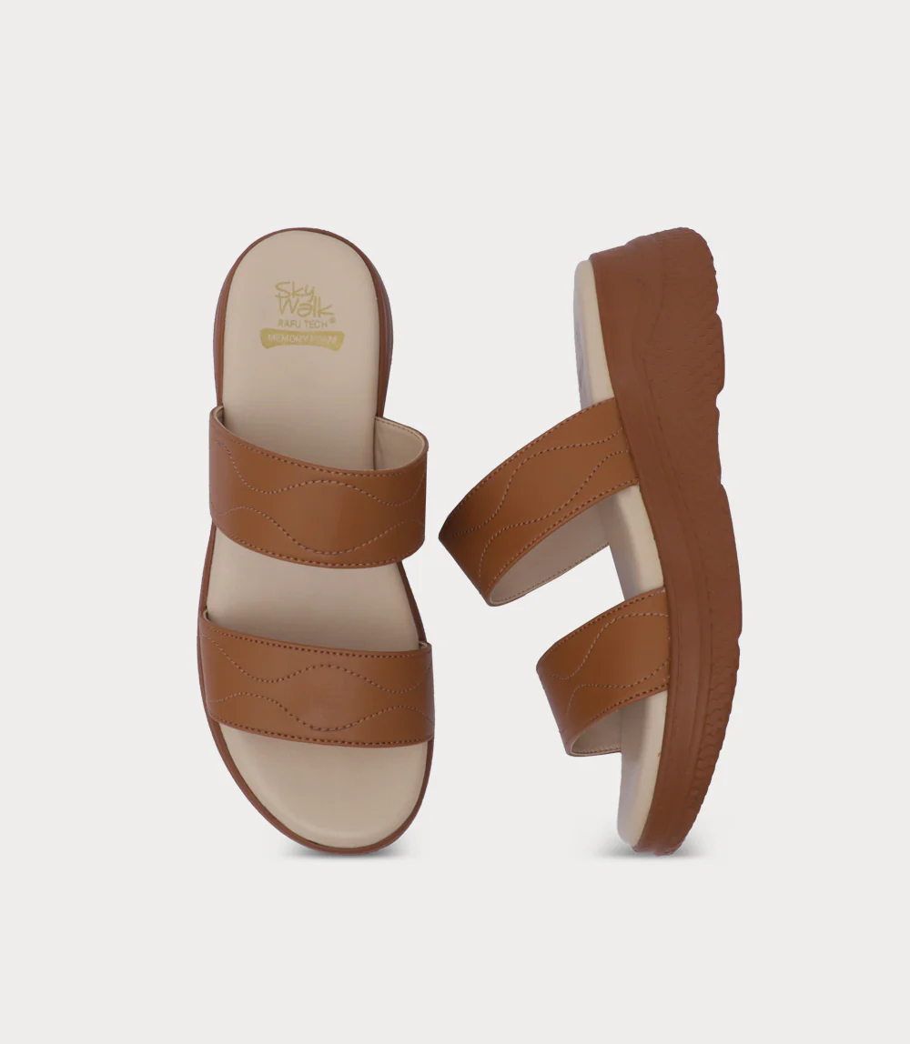 Women Comfort Slipper-TAN - Image 4