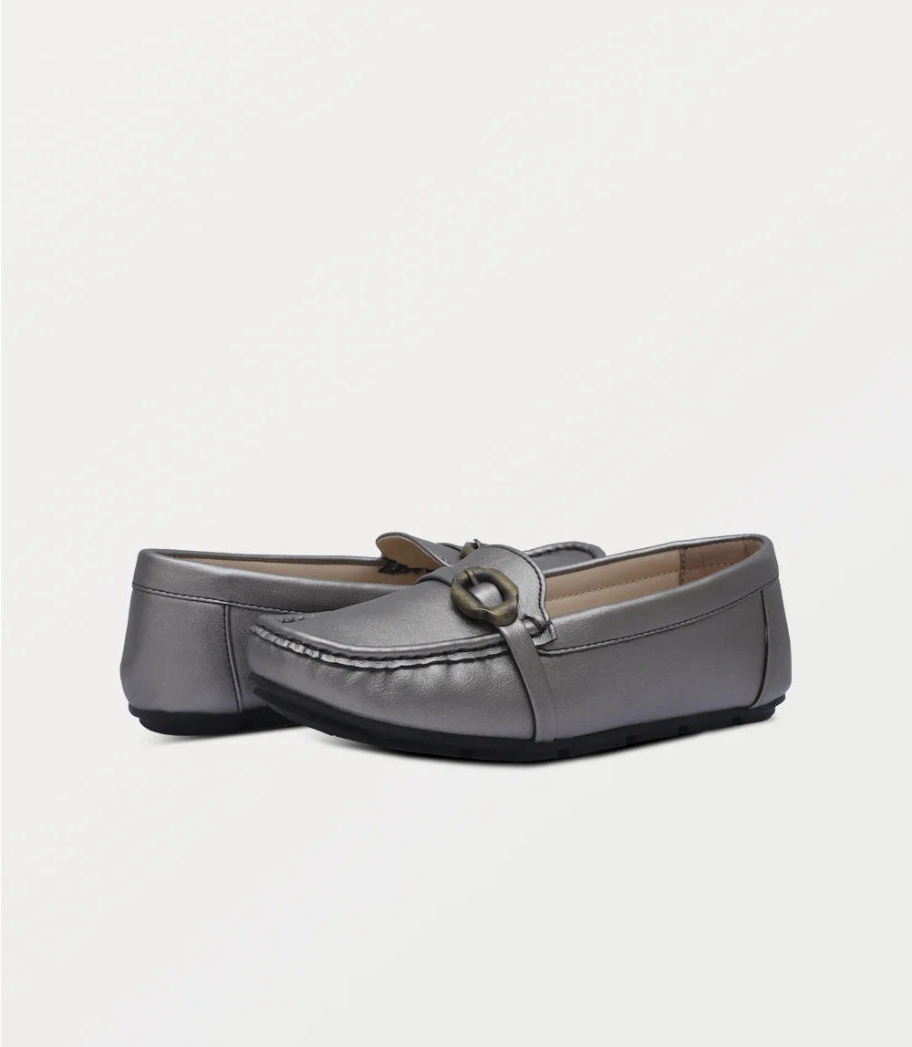 Women Moccasin-PEWTER - Image 3