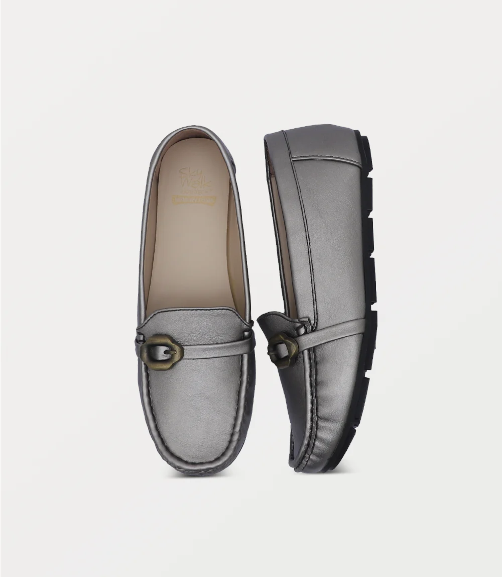Women Moccasin-PEWTER - Image 4