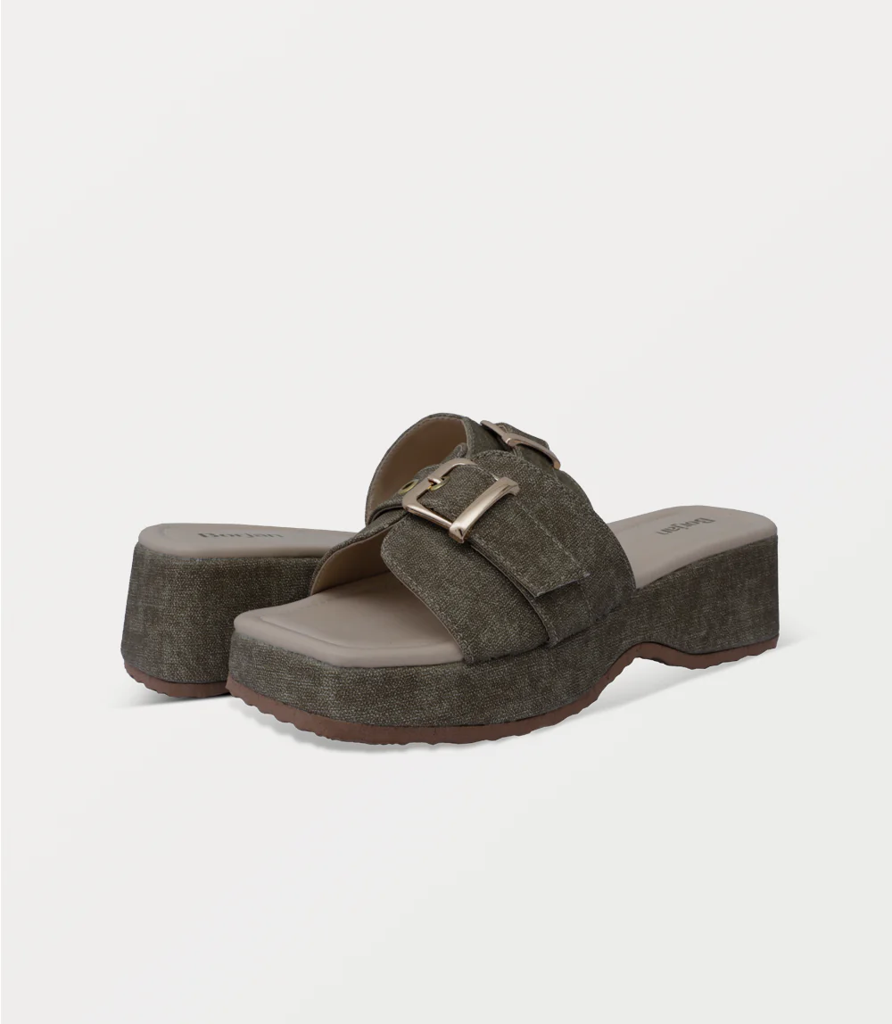 Women Platform Slipper-BROWN - Image 3