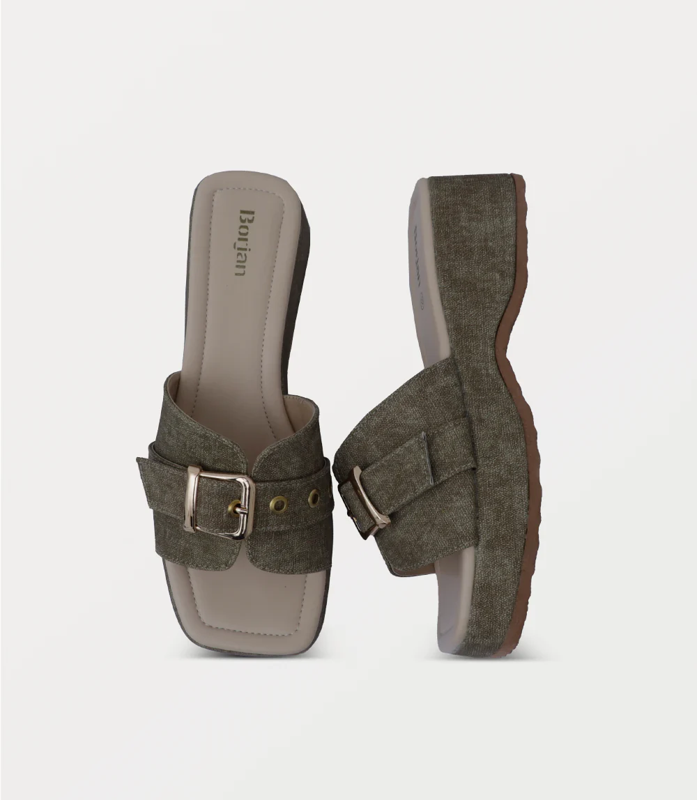 Women Platform Slipper-BROWN - Image 4