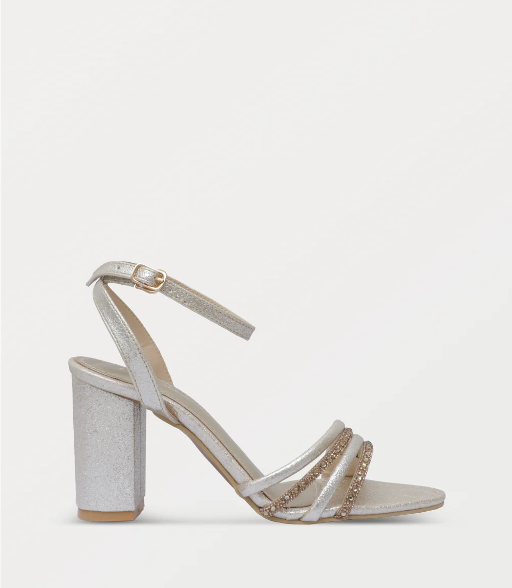 Women Sandal Heels-GOLDEN