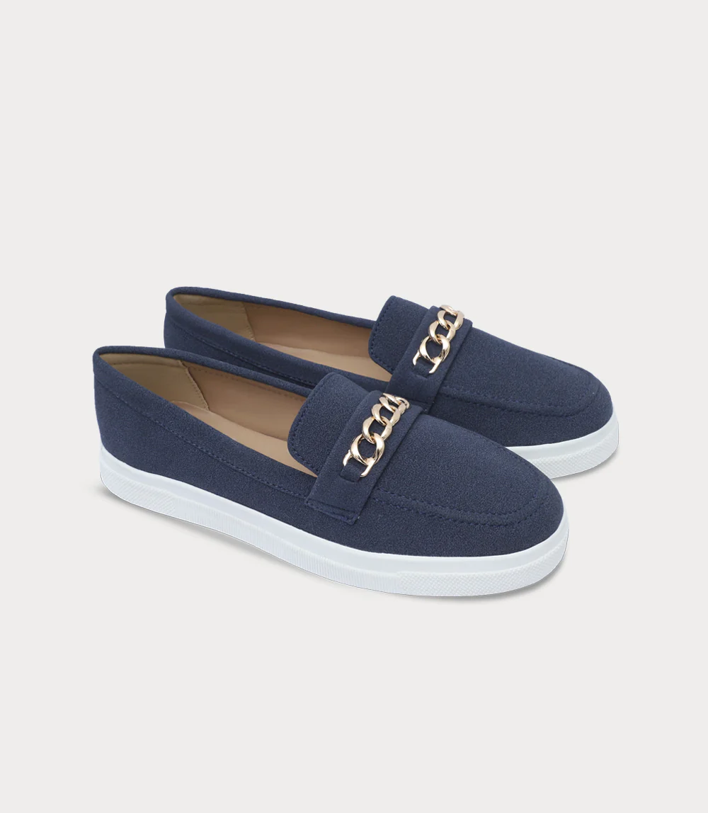 Women Moccasin-NAVY - Image 2