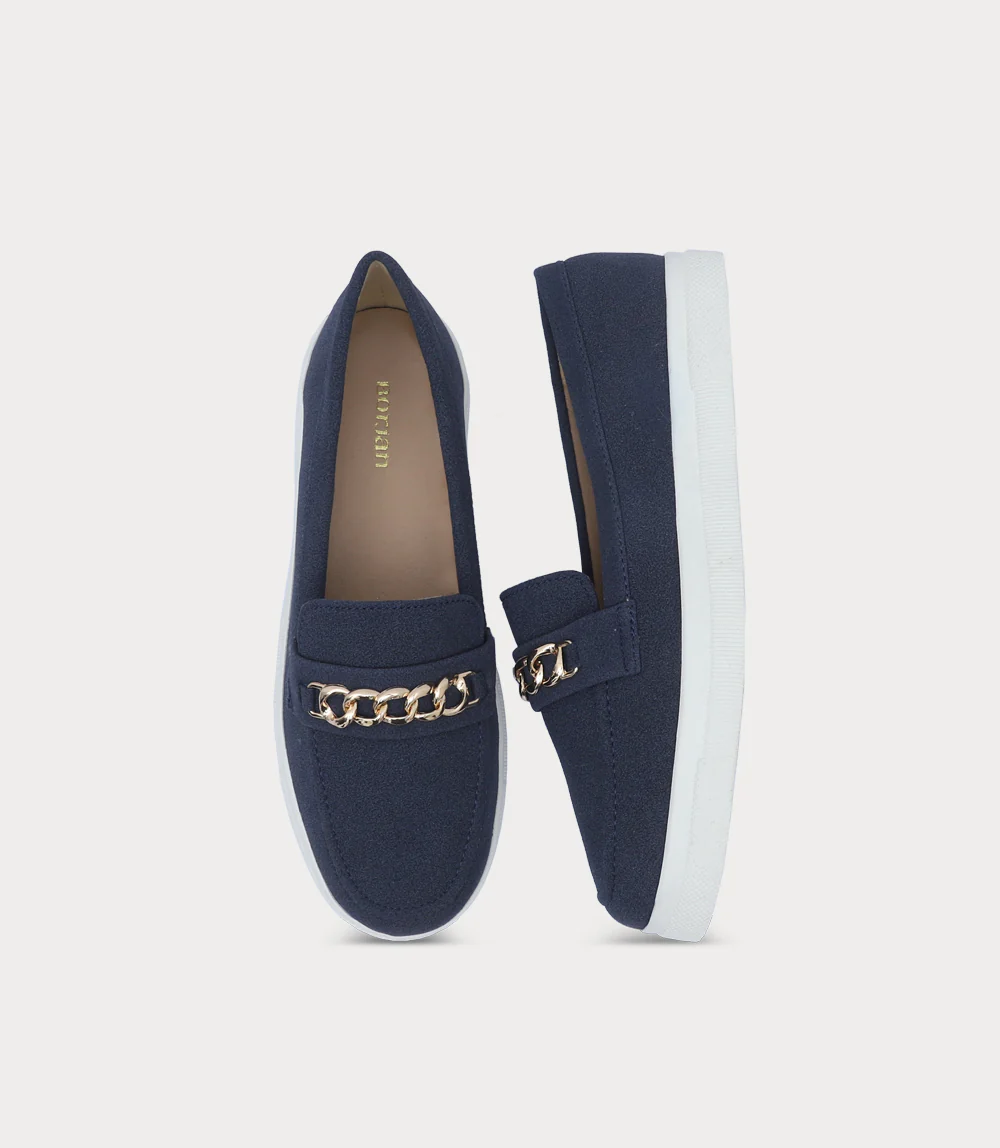 Women Moccasin-NAVY - Image 4