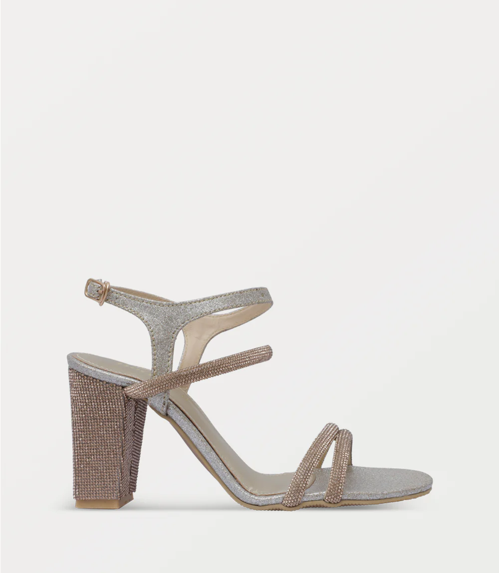 Women Sandal Heels-GOLDEN