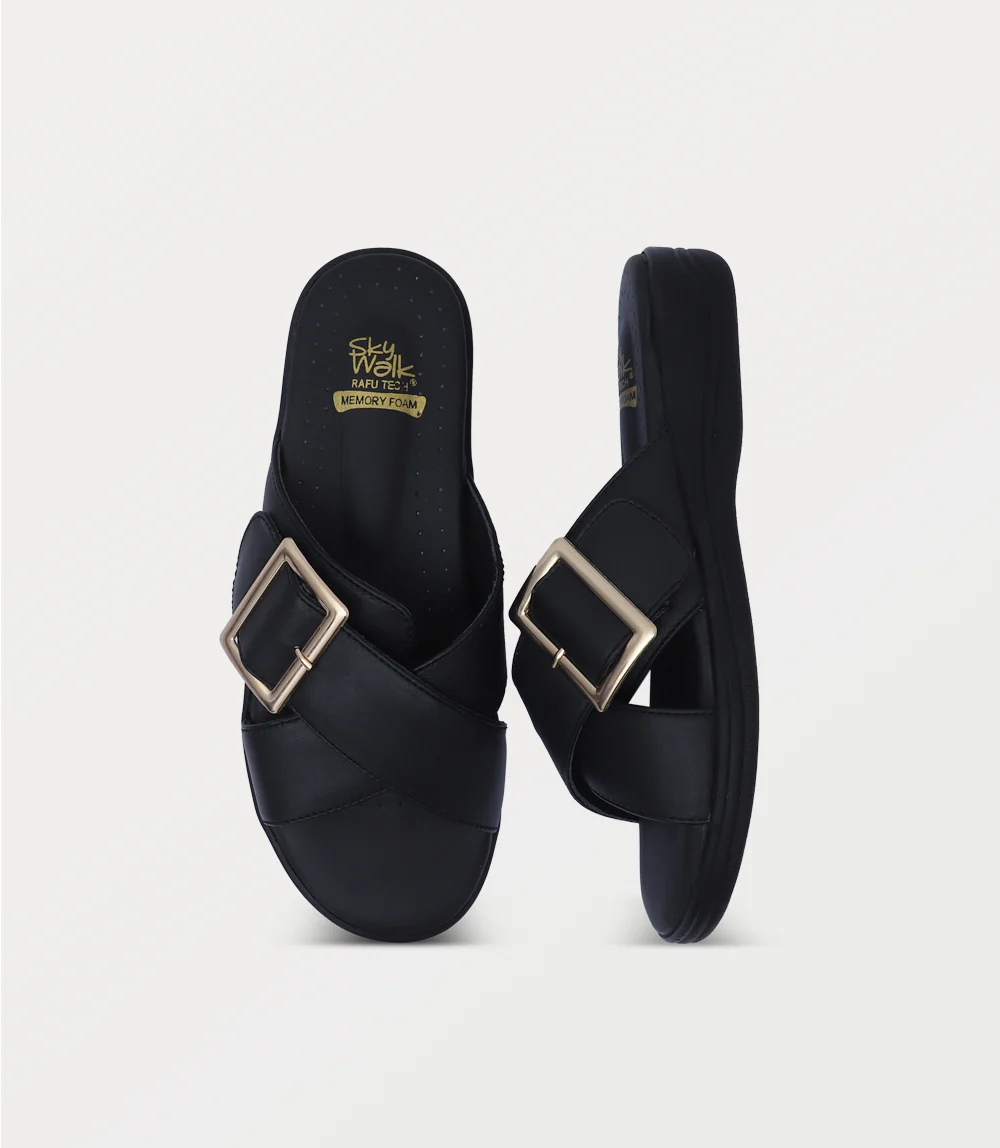 Women Comfort Slipper-BLACK - Image 4