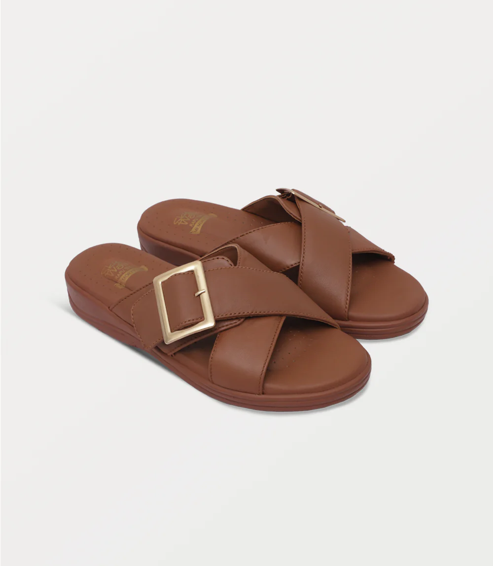 Women Comfort Slipper-TAN - Image 2