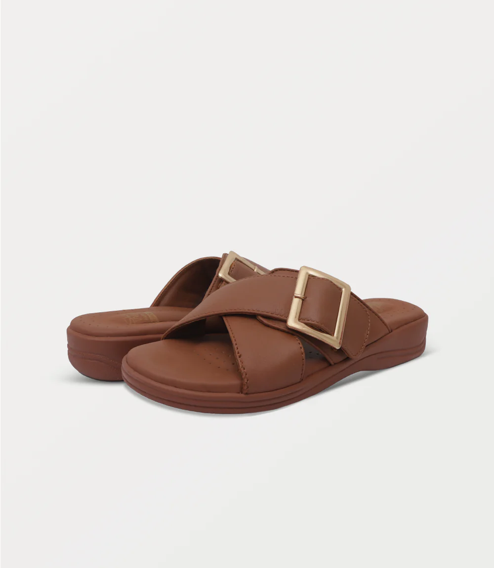 Women Comfort Slipper-TAN - Image 3