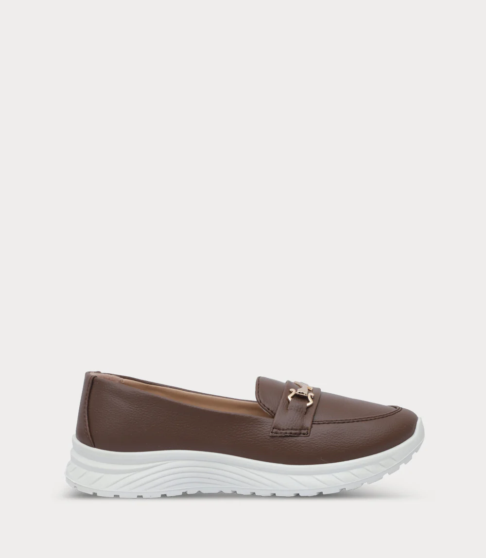 Women Comfort Moccasin-DARK BROWN