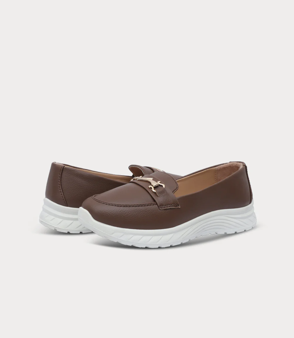 Women Comfort Moccasin-DARK BROWN - Image 3